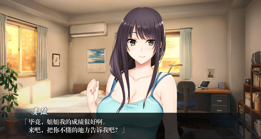 如月真绫的指导 精修汉化中文PC版,有存档加上攻略